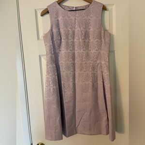 New York & Company Lilac Jacquard Sleeveless Midi Dress